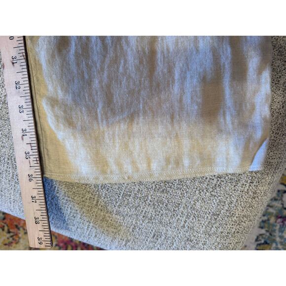 Lands' End Wide Leg 100% Linen Pants Flax Tan Color Elastic Waist Plus Size 16W - Picture 9 of 12